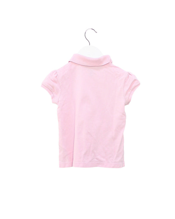 A Pink Short Sleeve Polos from Polo Ralph Lauren in size 3T for girl. (Back View)