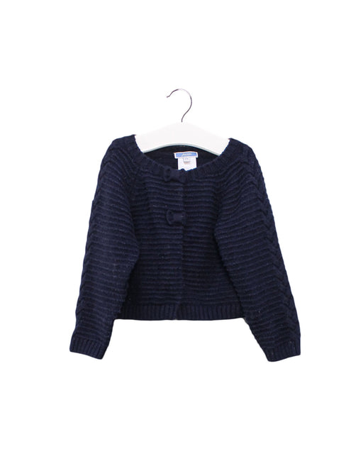 A Navy Cardigans from Jacadi in size 18-24M for girl. (Front View)