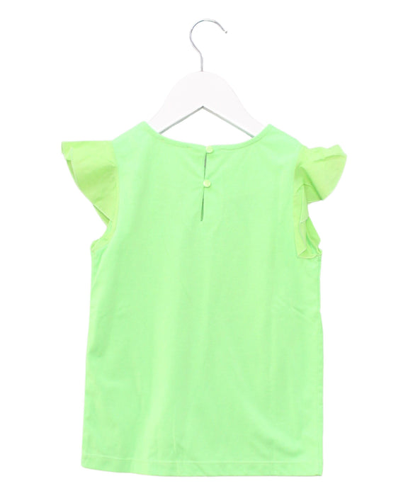A Green Short Sleeve Tops from Jacadi in size 6T for girl. (Back View)
