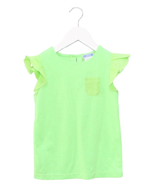 A Green Short Sleeve Tops from Jacadi in size 6T for girl. (Front View)