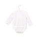 A White Long Sleeve Bodysuits from Laranjinha in size 6-12M for boy. (Back View)