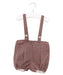 A Brown Overall Shorts from Paz Rodriguez in size 6-12M for boy. (Front View)
