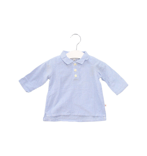 A Blue Long Sleeve Tops from Lili & Leo in size 3-6M for girl. (Front View)