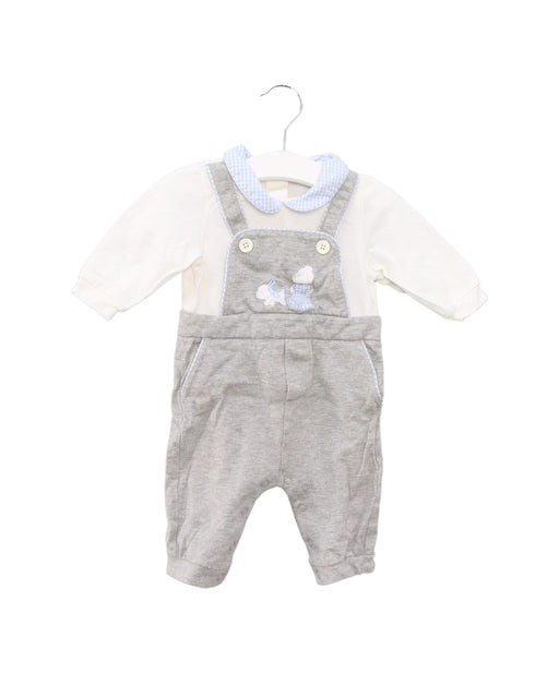 A Grey Long Sleeve Jumpsuits from Nicholas & Bears in size 3-6M for boy. (Front View)