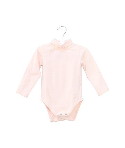 A Pink Long Sleeve Bodysuits from Velveteen in size 12-18M for girl. (Front View)