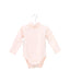 A Pink Long Sleeve Bodysuits from Velveteen in size 12-18M for girl. (Front View)