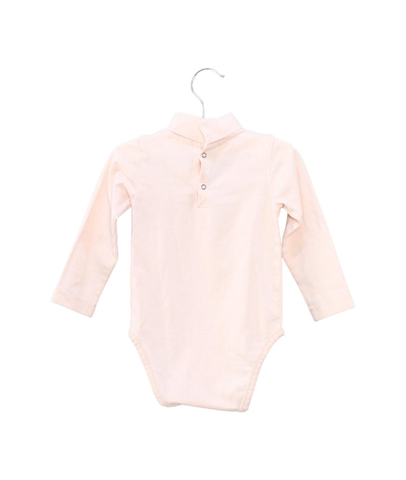 A Pink Long Sleeve Bodysuits from Velveteen in size 12-18M for girl. (Back View)
