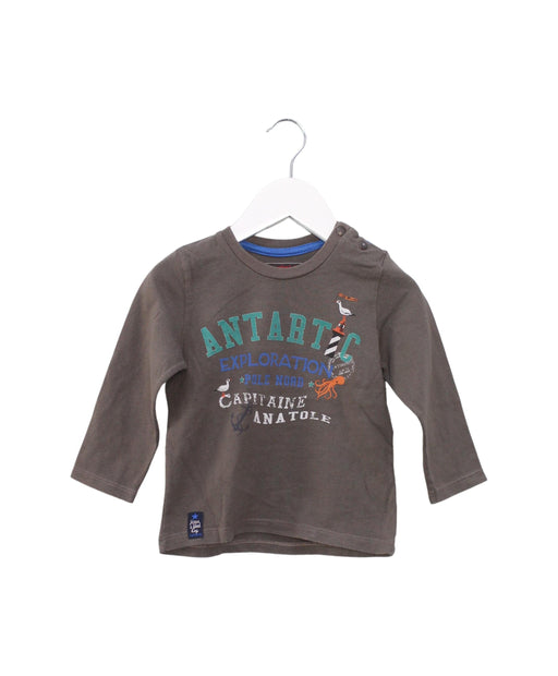 A Brown Long Sleeve Tops from Catimini in size 12-18M for boy. (Front View)