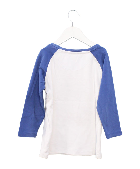 A Blue Long Sleeve Tops from Chickeeduck in size 4T for girl. (Back View)