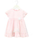 A Pink Short Sleeve Dresses from Chickeeduck in size 12-18M for girl. (Front View)