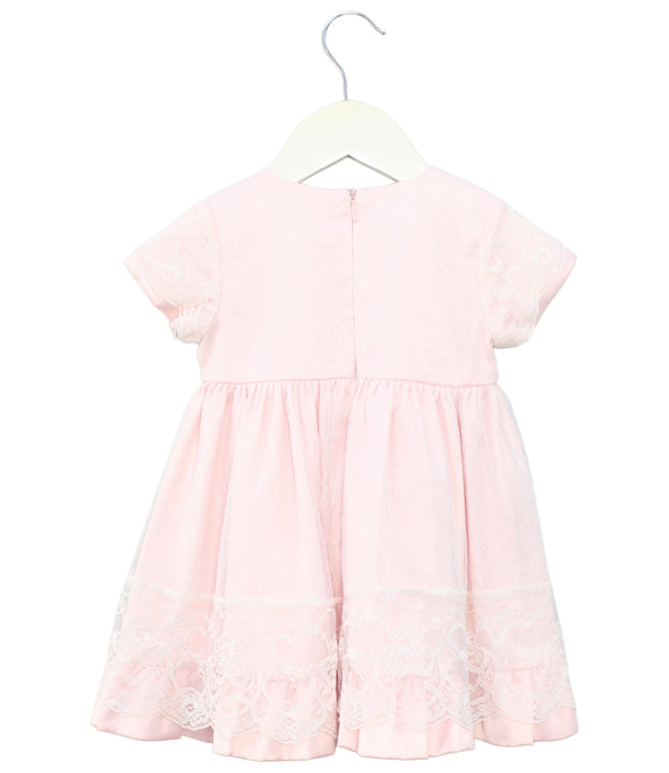 A Pink Short Sleeve Dresses from Chickeeduck in size 12-18M for girl. (Back View)