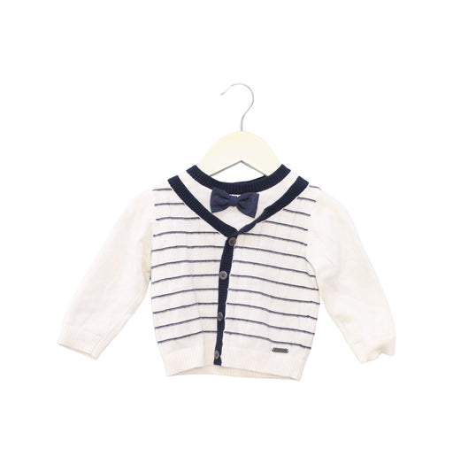 A Ivory Cardigans from Chickeeduck in size 6-12M for boy. (Front View)