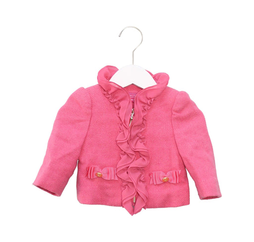 A Pink Lightweight Jackets from Nicholas & Bears in size 6-12M for girl. (Front View)