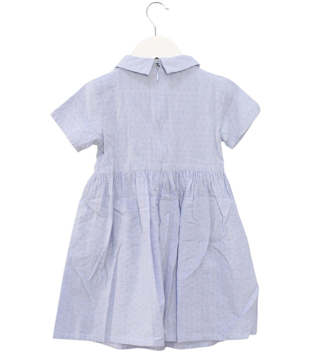 A Blue Short Sleeve Dresses from Chickeeduck in size 2T for girl. (Back View)