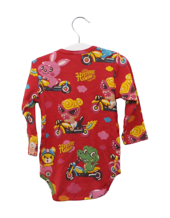 A Red Long Sleeve Bodysuits from Hysteric Mini in size 3-6M for girl. (Back View)