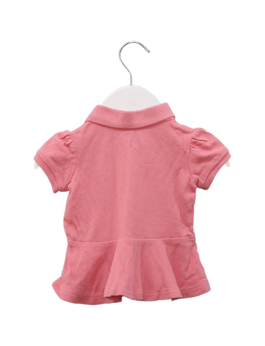 A Pink Short Sleeve Polos from Ralph Lauren in size 0-3M for girl. (Back View)