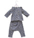 A Grey Pyjama Sets from Louis Louise in size 0-3M for girl. (Back View)