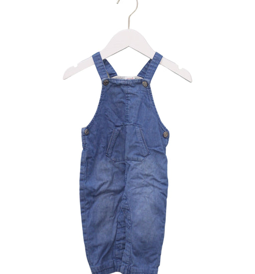 A Blue Long Overalls from Seed in size 3-6M for boy. (Front View)