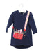 A Navy Long Sleeve Dresses from Little Marc Jacobs in size 12-18M for girl. (Front View)