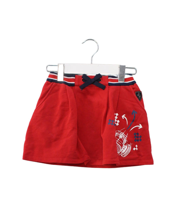 A Red Short Skirts from Ferrari in size 2T for girl. (Front View)