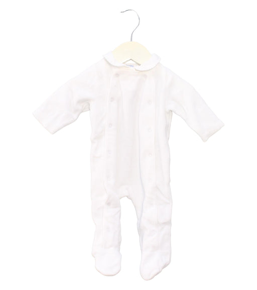 A White Onesies from Bout'Chou in size 0-3M for girl. (Front View)