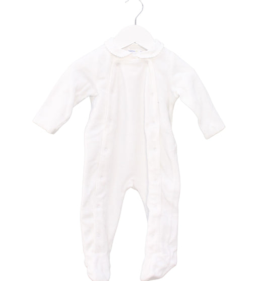 A White Onesies from Bout'Chou in size 3-6M for girl. (Front View)