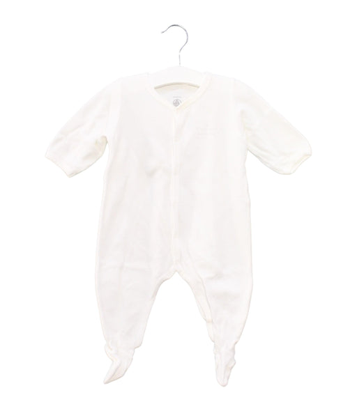 A White Onesies from Petit Bateau in size 3-6M for girl. (Front View)