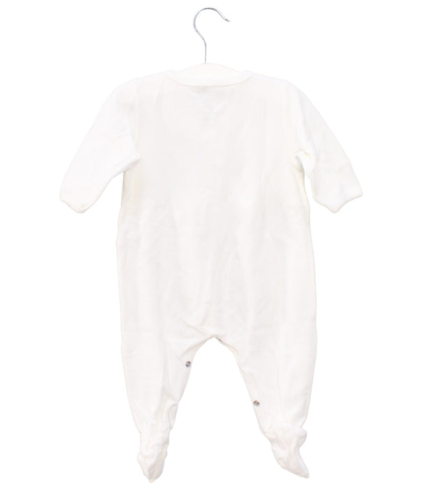 A White Onesies from Petit Bateau in size 3-6M for girl. (Back View)