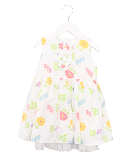 A White Sleeveless Dresses from Chickeeduck in size 18-24M for girl. (Front View)