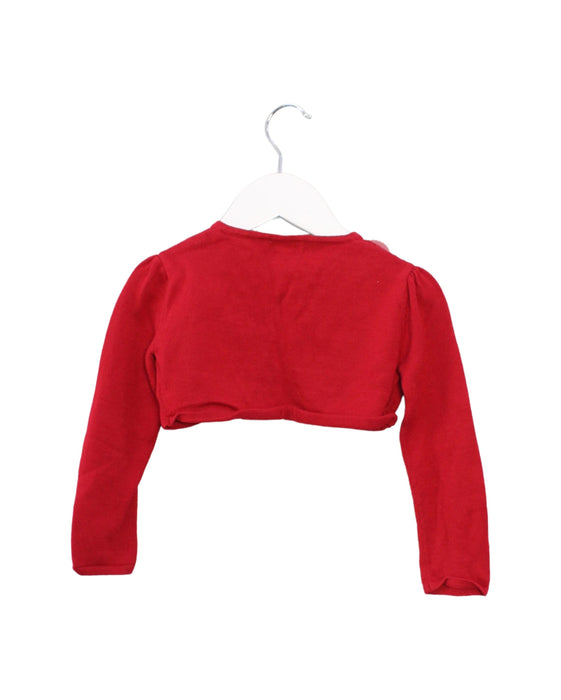 A Red Cardigans from Monsoon in size 18-24M for girl. (Back View)