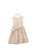 A Beige Sleeveless Dresses from Chickeeduck in size 2T for girl. (Back View)