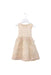 A Beige Sleeveless Dresses from Chickeeduck in size 2T for girl. (Front View)