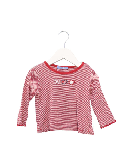 A Red Long Sleeve Tops from Familiar in size 12-18M for girl. (Front View)