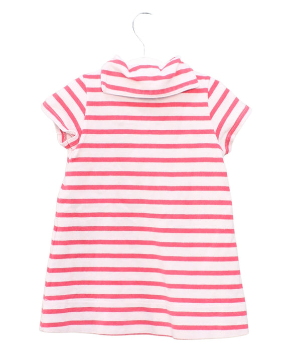 A Pink Short Sleeve Dresses from Petit Bateau in size 6-12M for girl. (Back View)