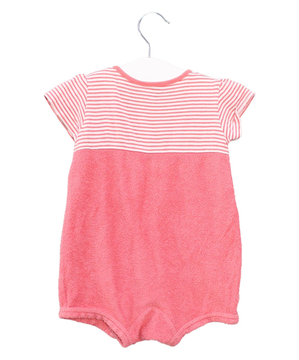 A Pink Short Sleeve Bodysuits from Familiar in size 6-12M for girl. (Back View)
