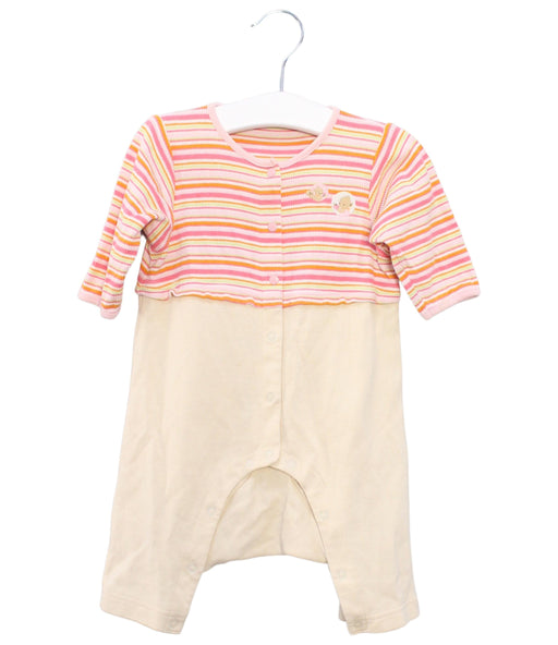 A Pink Rompers from Familiar in size 0-3M for girl. (Front View)
