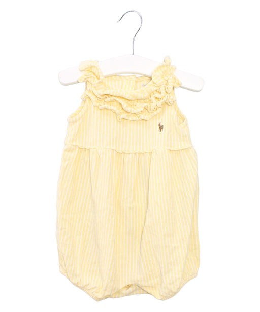 A Yellow Rompers from Ralph Lauren in size 3-6M for girl. (Front View)