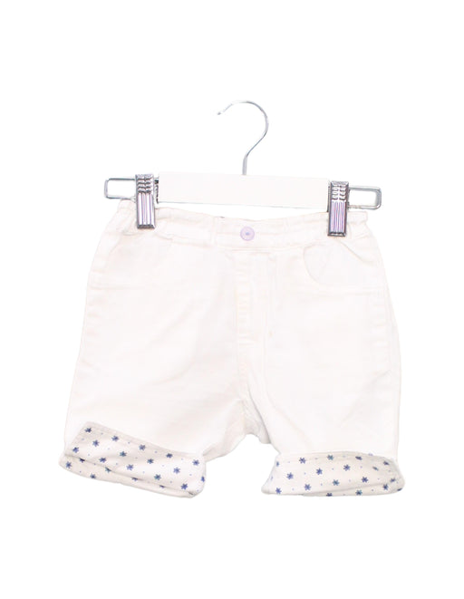 A White Shorts from Familiar in size 12-18M for girl. (Front View)