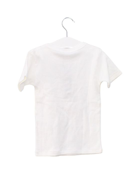 A White Short Sleeve T Shirts from Petit Bateau in size 4T for boy. (Back View)