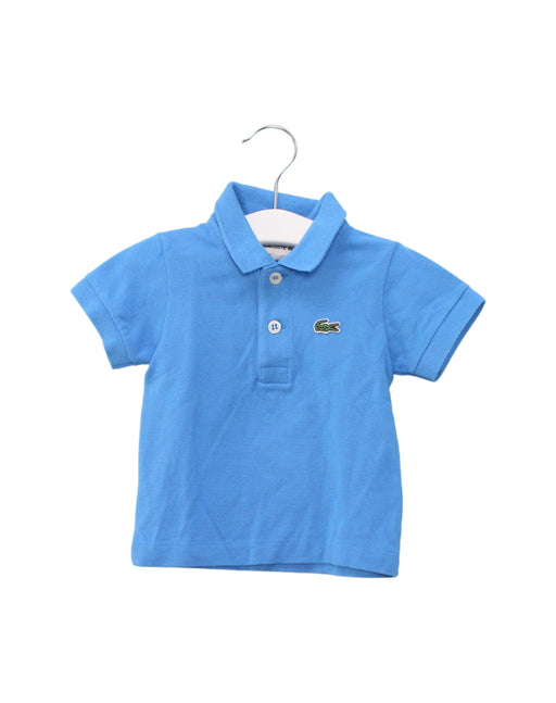 A Blue Short Sleeve Polos from Lacoste in size 6-12M for boy. (Front View)