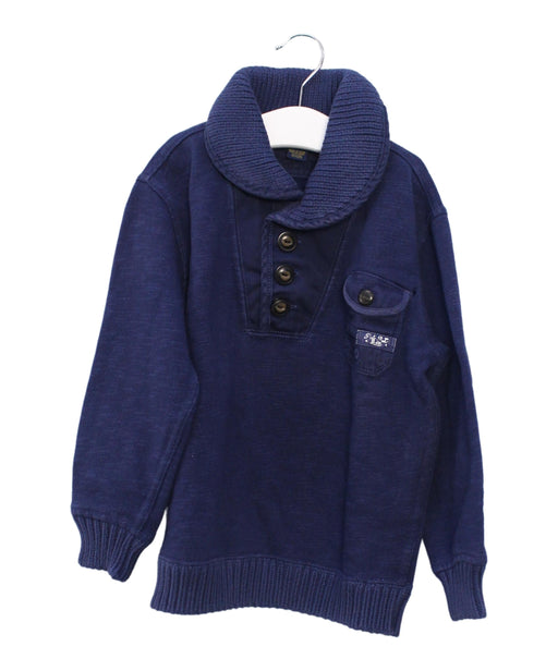 A Navy Sweatshirts from Polo Ralph Lauren in size 4T for boy. (Front View)
