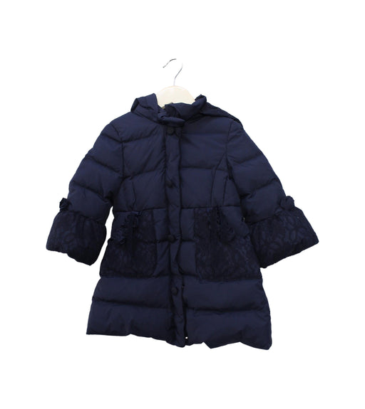 A Navy Puffer/Quilted Coats & Outerwear from Nicholas & Bears in size 2T for girl. (Front View)