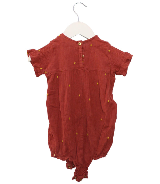 A Red Short Sleeve Bodysuits from Soft Gallery in size 6-12M for girl. (Back View)