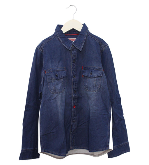 A Blue Shirts from Levi's in size 13Y for boy. (Front View)