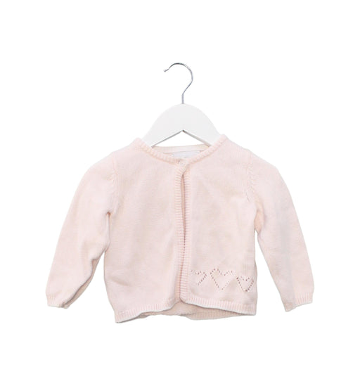 A Pink Cardigans from The Little White Company in size 6-12M for girl. (Front View)