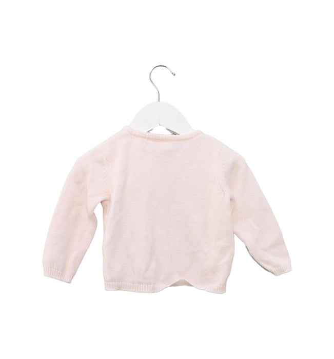A Pink Cardigans from The Little White Company in size 6-12M for girl. (Back View)
