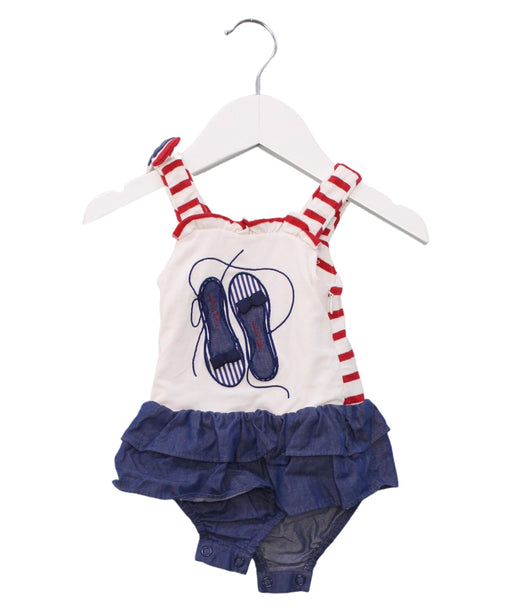 A White Sleeveless Bodysuits from Nicholas & Bears in size 0-3M for girl. (Front View)
