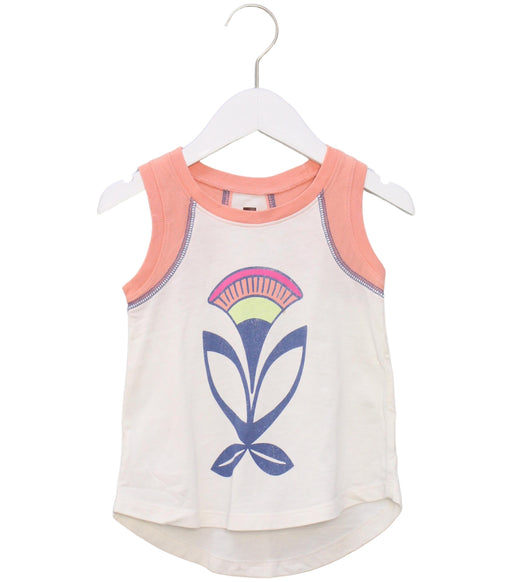 A Ivory Sleeveless Tops from Tea in size 2T for girl. (Front View)
