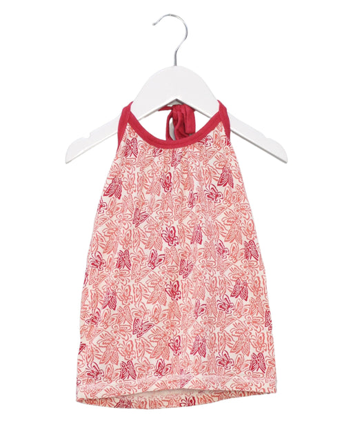 A Pink Sleeveless Dresses from Tea in size 3T for girl. (Front View)