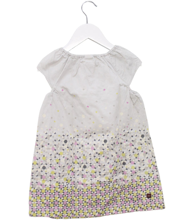 A Multicolour Short Sleeve Dresses from Tea in size 3T for girl. (Back View)